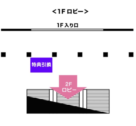 SS席専用エリアロビー案内図